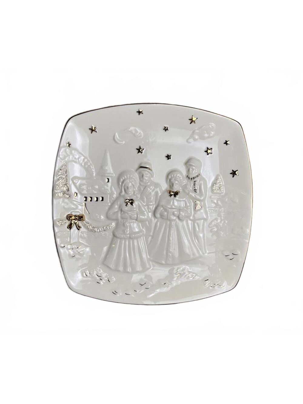 Vintage Mikasa Holiday Elegance Caroler Plate- Fine Porcelain- FK001
